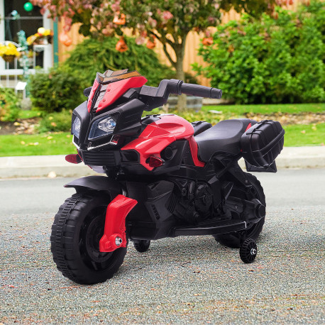 Kids Electric Motorbike 6V Ride on Motorcycle Vehicle w/ Lights Horn Sounds for 1.5-4 Years Old Red