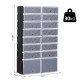 16 Cube Shoe Rack, 2 x 8 Tier Shoe Storage Cabinet, Modular Plastic Shelves for Bedroom, Living Room and Entryway, Space Saving 