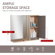 Bathroom Mirror Cabinet, Wall-Mounted Bathroom Cabinet with Mirror and Adjustable Inner Shelf,  57L x 14.2W x49.2H cm