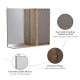 Bathroom Mirror Cabinet, Wall-Mounted Bathroom Cabinet with Mirror and Adjustable Inner Shelf,  57L x 14.2W x49.2H cm