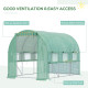 Outsunny Walk-in Polytunnel Greenhouse Green House with Roll-up Sidewalls, UV-resistant PE Cover, 3 x 2 x 2m, Green