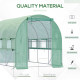 Outsunny Walk-in Polytunnel Greenhouse Green House with Roll-up Sidewalls, UV-resistant PE Cover, 3 x 2 x 2m, Green