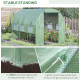 Outsunny Walk-in Polytunnel Greenhouse Green House with Roll-up Sidewalls, UV-resistant PE Cover, 3 x 2 x 2m, Green