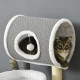 PawHut Cat Tree for Indoor Cats, with Scratching Post, Bed, Tunnel, Toy Ball, 48 x 48 x 73cm - White