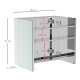 Bathroom Mirror Cabinet, Stainless Steel Wall Mounted  Bathroom Storage Cabinet with Double Doors, 60x55cm