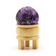 Gemstone Faceted Healing Ball &amp; Stand - Amethyst