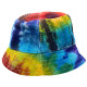 Patched Hemp &amp; Cotton Boho Festival Hat - Tiedye