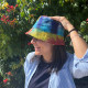 Patched Hemp &amp; Cotton Boho Festival Hat - Tiedye