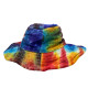 Patched and Wired Hemp &amp; Cotton Boho Festival Hat - Tiedye