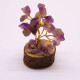 Mini Gemstone Tree On Wood Base - Amethyst (15 stones)