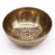 Tibetan Healing Engraved Bowl - 21cm - 7 Chakra &amp; Flower of Life