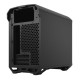 Fractal Design Torrent Nano (Black Solid) Case, Mini ITX, 1 Fan, ATX PSU &amp; 335mm GPU Support, 280mm Watercooling, Front Grille, 