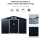 Outsunny 9 x 6ft Metal Garden Shed, Outdoor Storage Tool House with Ventilation Slots, Foundation Kit and Lockable Double Doors,