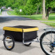 Bicycle Cargo Trailer, Two-Wheel Bicycle Large Cargo Wagon Trailer Oxford Fabric, Folding Storage, &amp; Removable Cover, Yellow