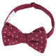 Flecked V Polka Dot Knitted Pre-Tied Bow Tie