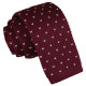 Flecked V Polka Dot Knitted Skinny Tie