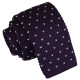 Flecked V Polka Dot Knitted Skinny Tie