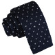 Flecked V Polka Dot Knitted Skinny Tie