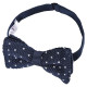 Flecked V Polka Dot Knitted Pre-Tied Bow Tie