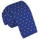 Flecked V Polka Dot Knitted Skinny Tie