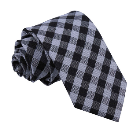 Gingham Check Slim Tie