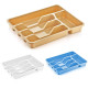 Plastic Cutlery Tray Silverware Organizer for Kitchen - Random Colour