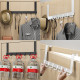 Over The Door 8 Hooks Hanger Racks Organizer Clothes Storage Towel Coat Rack - Black