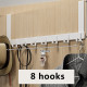 Over The Door 8 Hooks Hanger Racks Organizer Clothes Storage Towel Coat Rack - Black