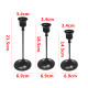 3pcs Candlestick Holder Decorative Candle Holder for Fireplace Dinning Table Home Decorations - Black