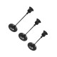 3pcs Candlestick Holder Decorative Candle Holder for Fireplace Dinning Table Home Decorations - Black