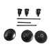 3pcs Candlestick Holder Decorative Candle Holder for Fireplace Dinning Table Home Decorations - Black