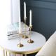 3pcs Candlestick Holder Decorative Candle Holder for Fireplace Dinning Table Home Decorations - Gold