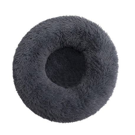 Detachable and Washable Comfy Donut Extra Large Dog Cat Beds Warm Bed Pet Round Plush Puppy Beds - 50cm Deep Grey