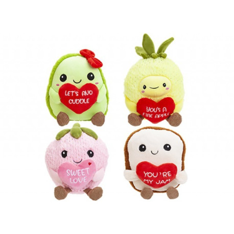 Food Plush with Love Heart Message (25cm)