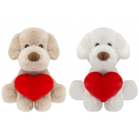 Assorted Puppy with Love Heart Plush (26cm)