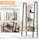 4-Tier Vintage Ladder Shelf Bookcase Wood Storage Rack Stand Plants Display Black natural