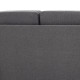 Compact Loveseat Sofa, Modern 2 Seater Sofa for Living Room with Wood Legs and Armrests, Dark Grey