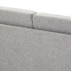 Compact Loveseat Sofa, Modern 2 Seater Sofa for Living Room with Wood Legs and Armrests, Light Grey