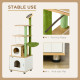 PawHut Cat Tree with Cat Litter Box for Indoor Cats, with Scratching Post, Cat House, Hammock - Oak Tone