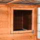 PawHut Wooden Rabbit Hutch Outdoor, Guinea Pig Hutch, Detachable Pet House Animal Cage with Openable Run &amp; Roof Lockable Door Sl