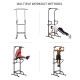 Power Tower Dip Station Pull Up Bar Multi-Function Push Up Equipment with Adjustable Height for Home Gym Strength Training Worko