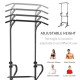 Power Tower Dip Station Pull Up Bar Multi-Function Push Up Equipment with Adjustable Height for Home Gym Strength Training Worko