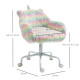 Vinsetto Unicorn Home Office Chair, Height Adjustable Fluffy Desk Chair with Armrests and Swivel Wheels, Colourful