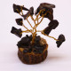 Mini Gemstone Tree On Wood Base - Black Agate (15 stones)