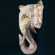 Large Elephant Head - Gold &amp; Whitewash