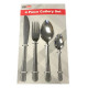 Stainless Steel Cutlery Set of 4 Utensils Set with Fork Knife and Spoons - Silver