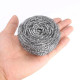 Sponge and Scourers Pack of 5 Steel Wool Scrubber for Kitchen - Silver