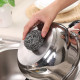 Sponge and Scourers Pack of 5 Steel Wool Scrubber for Kitchen - Silver