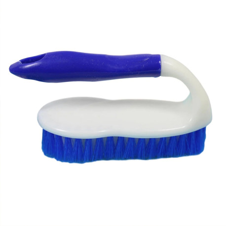 15cm Scrub Brush Cleaning Brush with Handle and Stiff Bristles - Random Colour