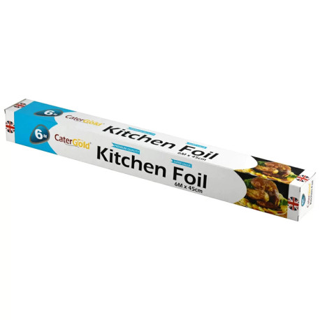 6m x 45cm Aluminium Catering Foil Thick Foil Wrap for Baking